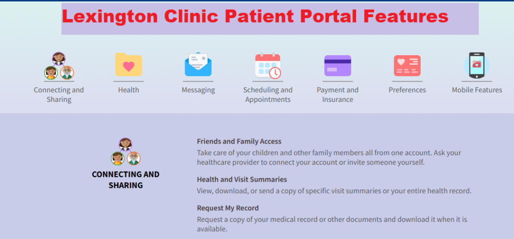 Lexington Clinic Patient Portal Features